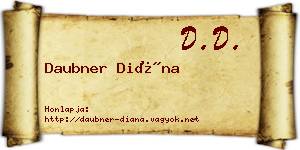 Daubner Diána névjegykártya